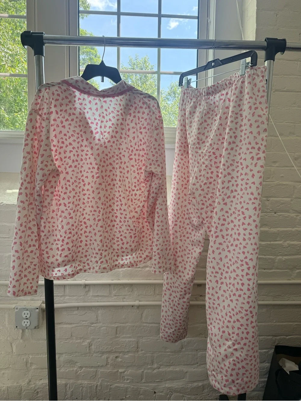 Women’s Pink Heart-Print Pajama Set - Nordstrom Rack